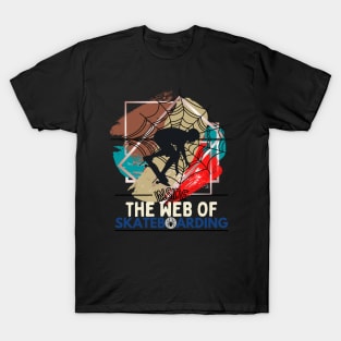 Trapped Inside the Web of Skateboarding Cream/Dark T-Shirt